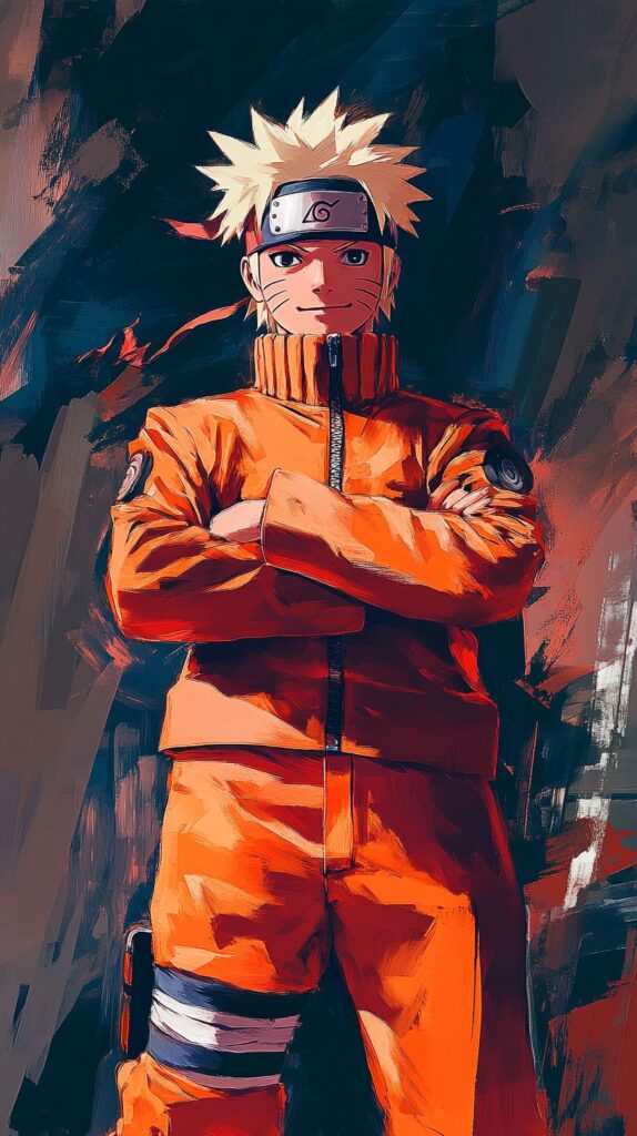 Confident Naruto arms crossed