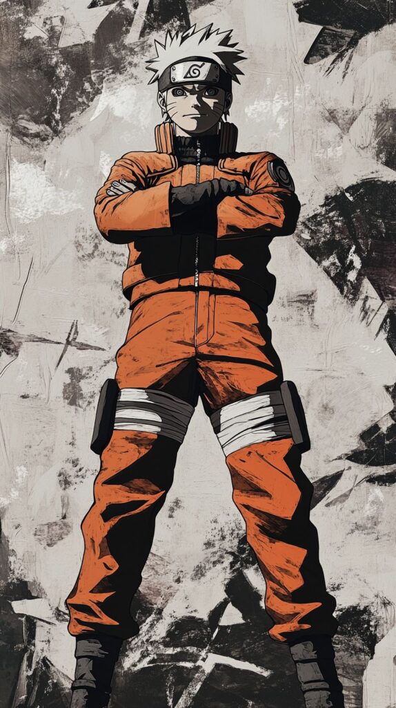 Confident Naruto crossed arms