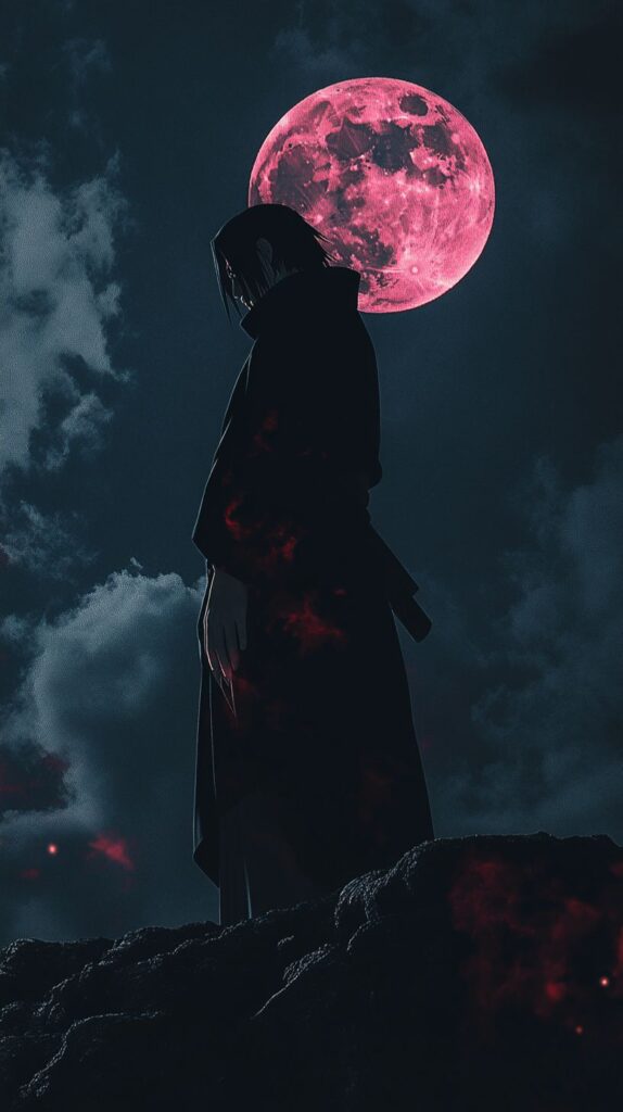 Itachi Uchiha under moonlight