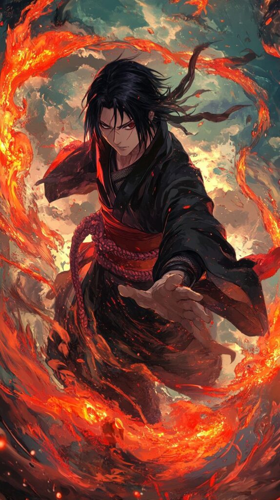Itachi in battle stance