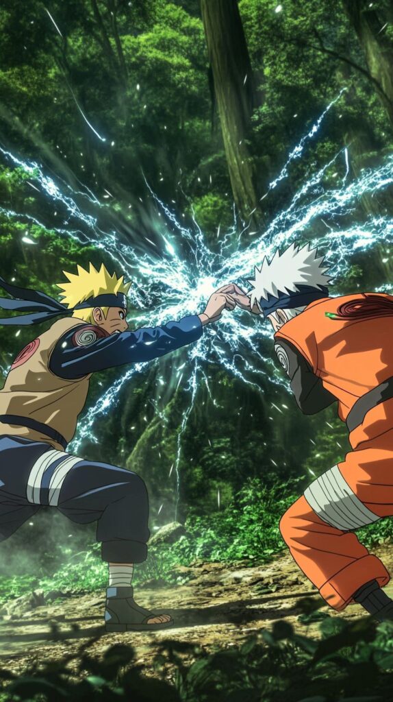 Naruto and Jiraiya training