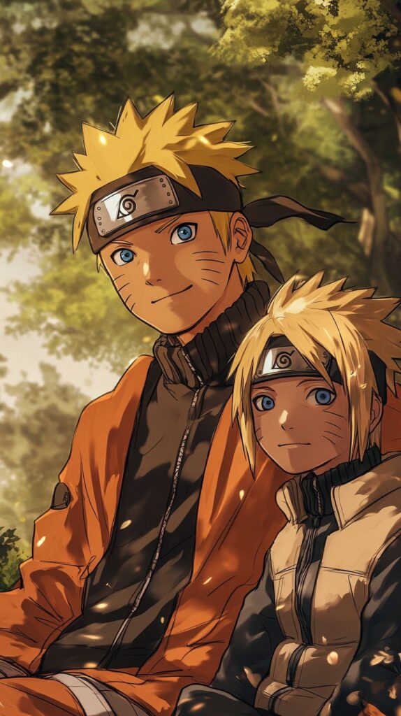 Naruto and Minato father-son moment