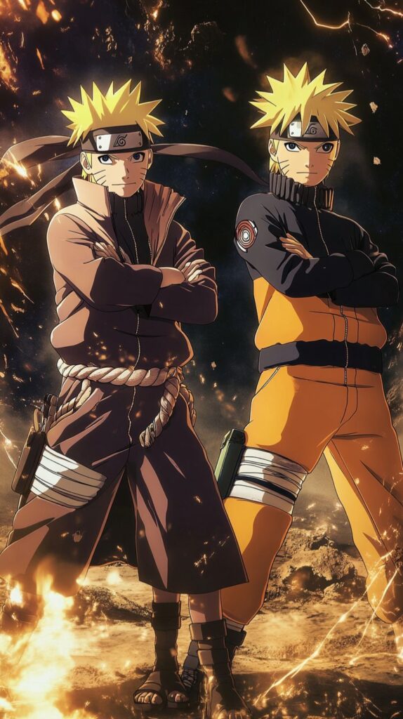 Naruto and Minato with Rasengan
