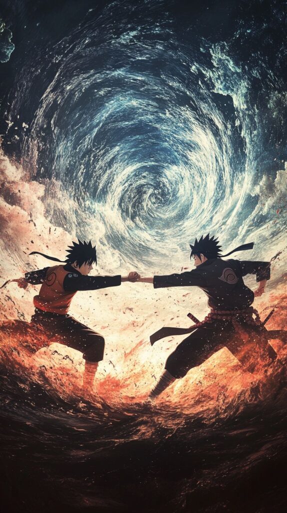 Naruto and Sasuke final standoff