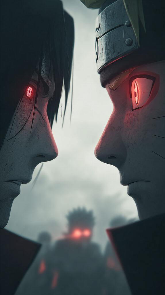 Naruto and Itachi standoff
