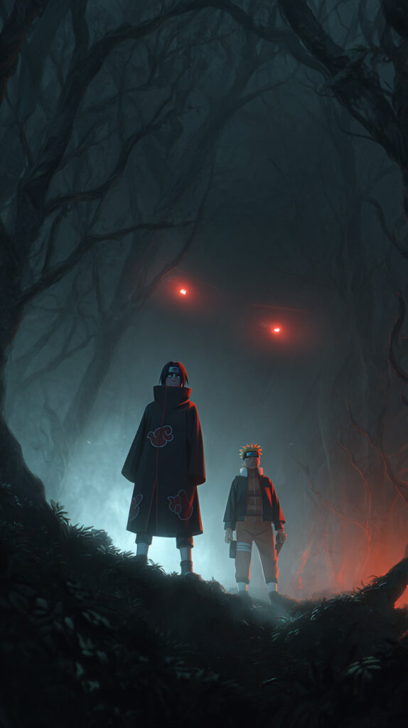 Itachi Naruto forest battle