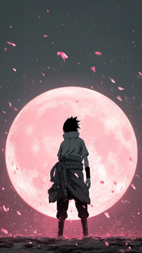Boruto under moonlit night sky