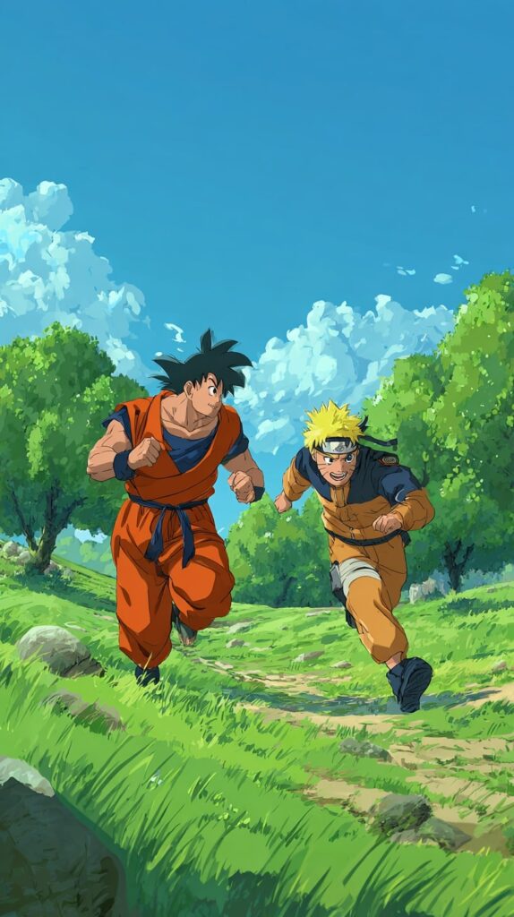 Goku and Naruto training together