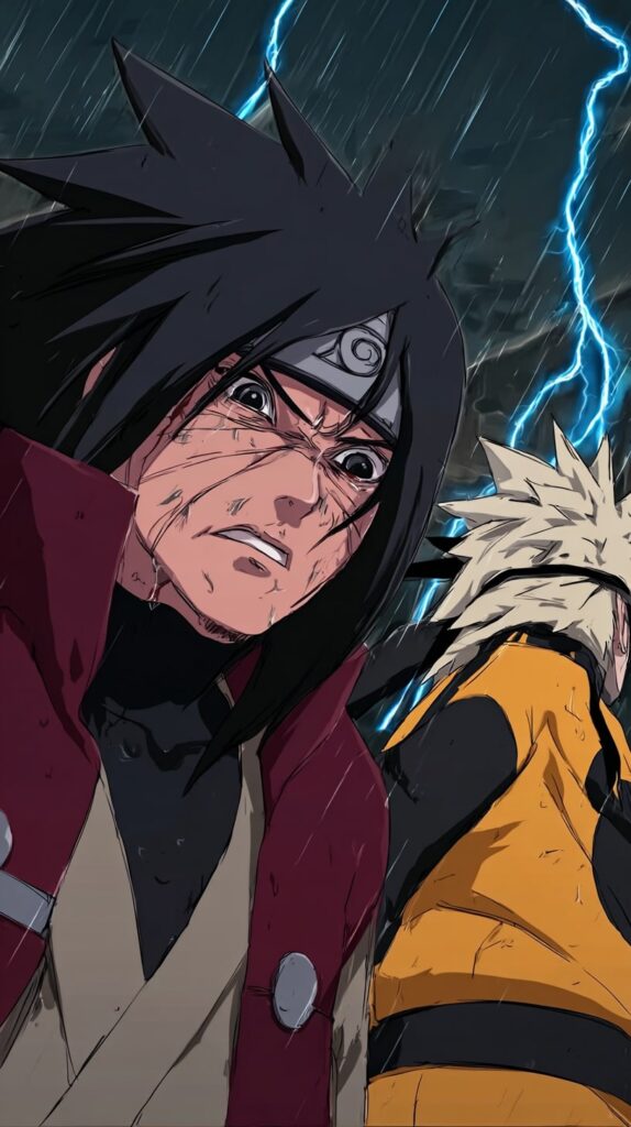 Madara and Naruto facing the storm