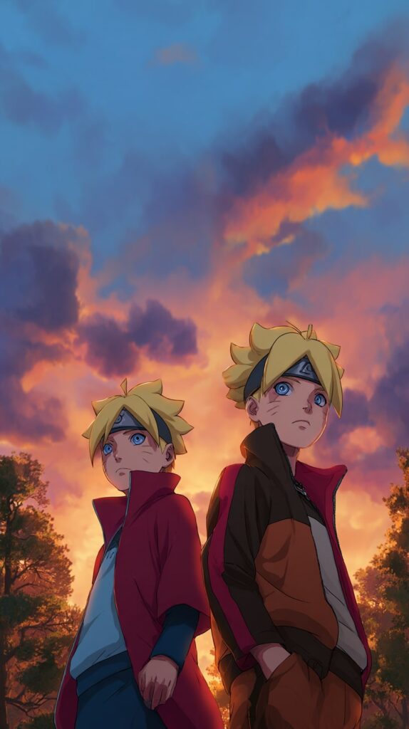 Naruto and Baruto Standing Together