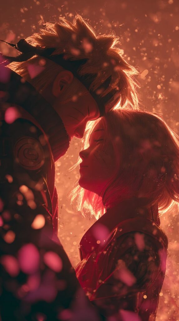 Naruto gazing lovingly at Sakura