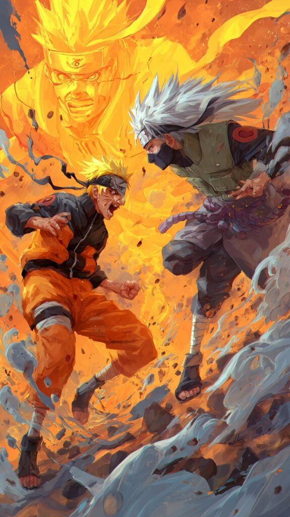 Naruto-vs-Orochimaru Fighting Scene