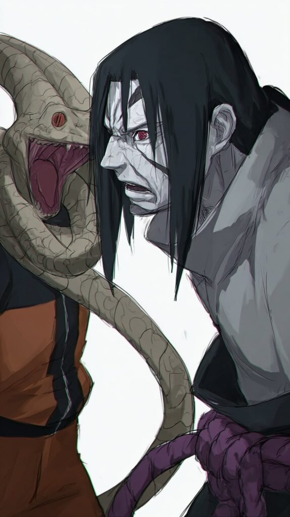 Orochimaru displaying a sinister look