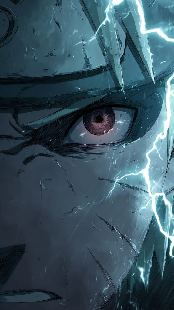Pain close-up with glowing eyes