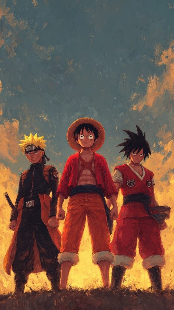 naruto goku luffy wallpaper