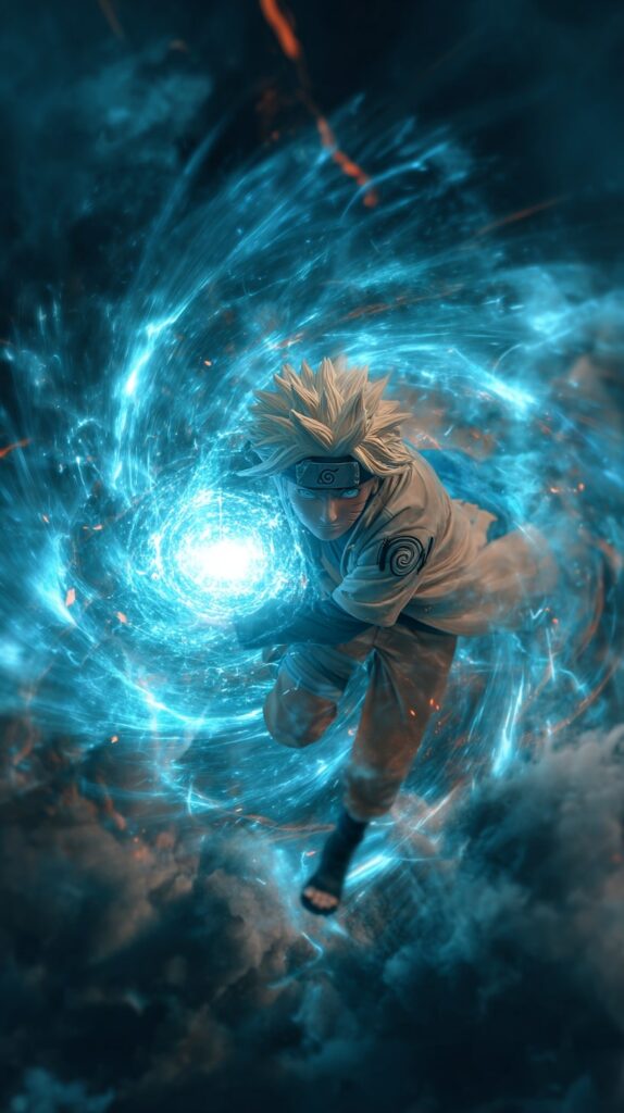 Minato Namikaze unleashing Rasengan