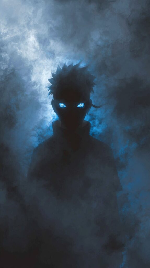 Naruto glowing in void