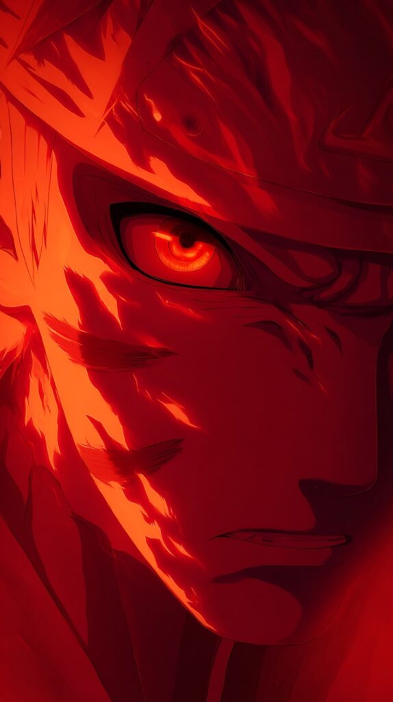 Naruto Baryon Mode red flames